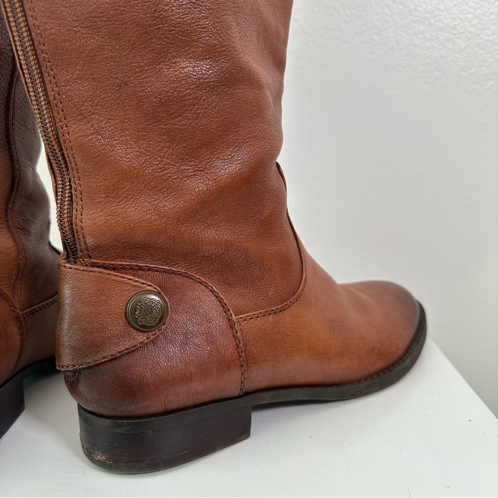 Arturo Chiang Brown Leather Knee High Boots Women 7MW Riding Boots - Picture 9 of 13